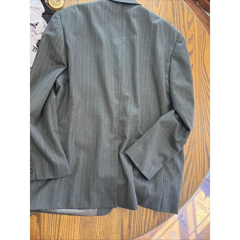 Lauren Ralph Lauren Mens 50L Gray 100% Wool Two Button Blazer Jacket